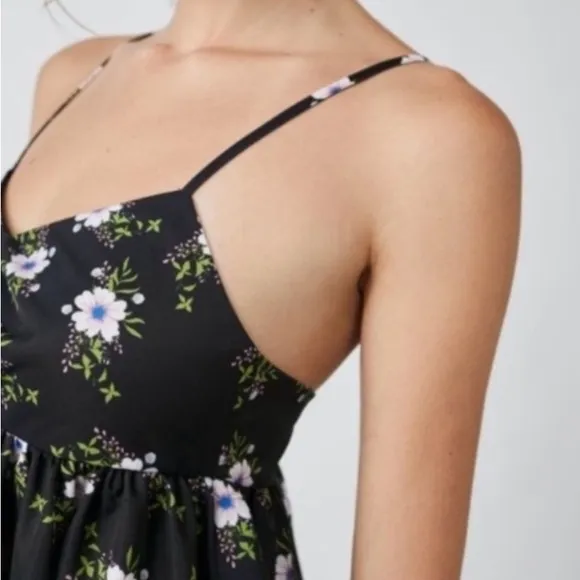 Free People Blue Bell Bubble Mini Dress. Color: Multi/Black