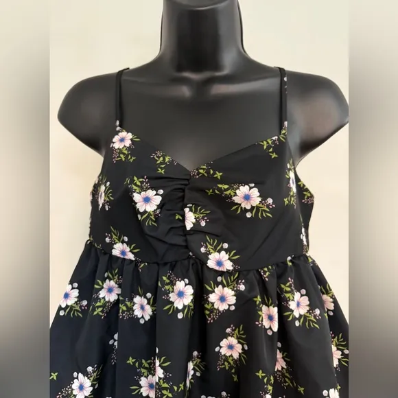 Free People Blue Bell Bubble Mini Dress. Color: Multi/Black
