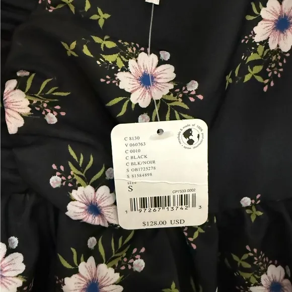 Free People Blue Bell Bubble Mini Dress. Color: Multi/Black
