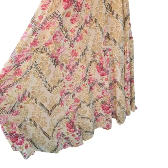 Free People Boho Romantic Floral Flowy Lena Midi Dress NWT Size Small