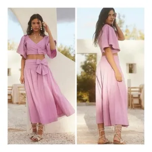 Free People | Euro Country Summer Boho Skirt &amp; Peasant Top | S/XS