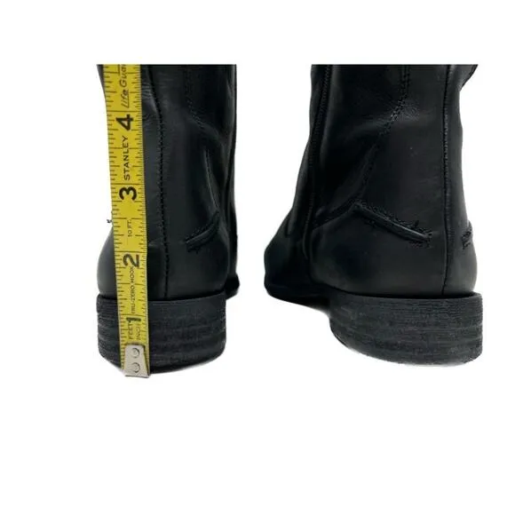 Free People Leather Brenna Black Over The Knee Boots 36.5