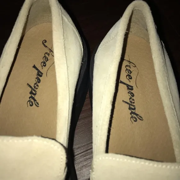 Free People Nico Platform Lug Sole Loafers In Cappuccino Suede NEW