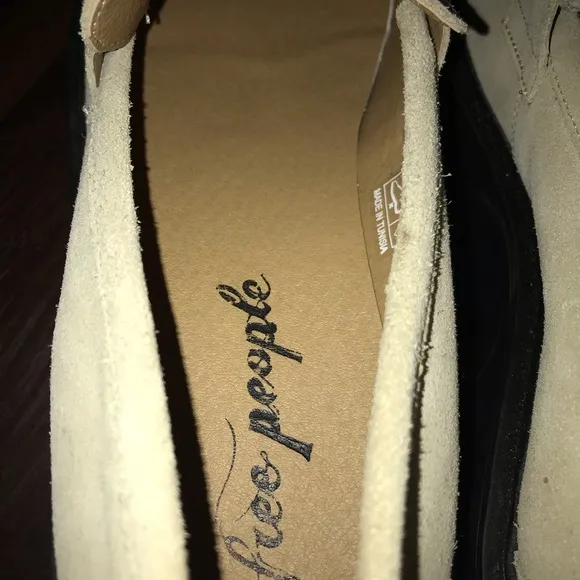 Free People Nico Platform Lug Sole Loafers In Cappuccino Suede NEW