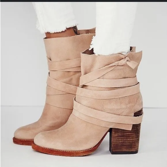 Free People Royal Rush Leather Ankle Boots Size 36