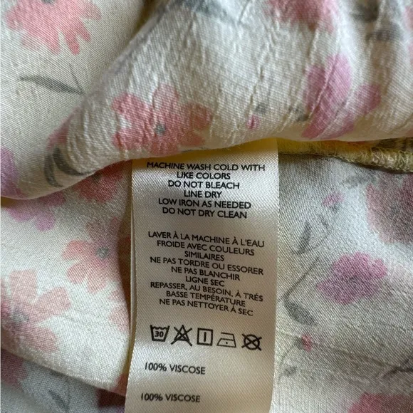 FREE PEOPLE Slice of Life Midi Dress in Lemon Sorbet Combo, Size M.