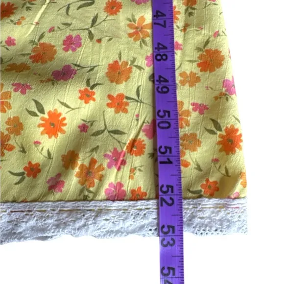 FREE PEOPLE Slice of Life Midi Dress in Lemon Sorbet Combo, Size M.