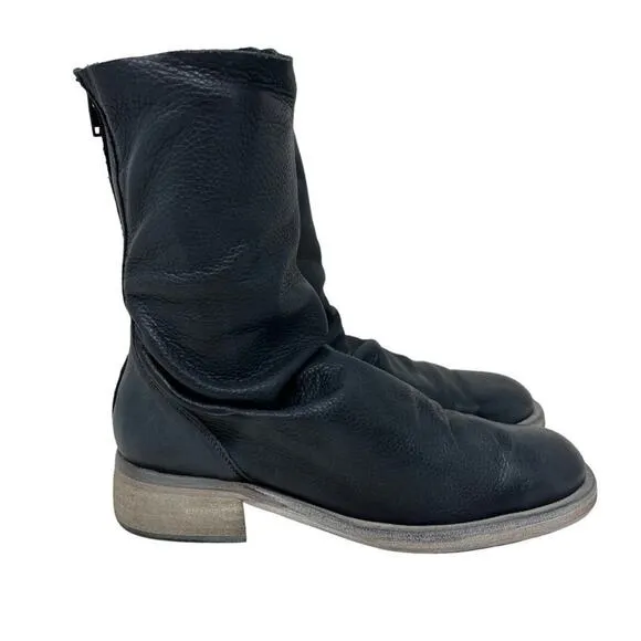 Free People Sutton Tight Slouch Genuine Leather Boots in Black 38