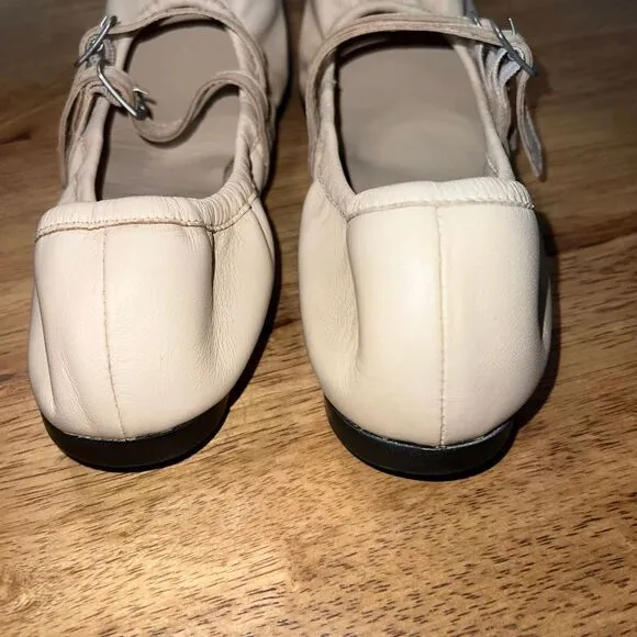 Free people tulle pink ballet flat Gemini Mary Jane sz 9 leather blush‎ pale NEW