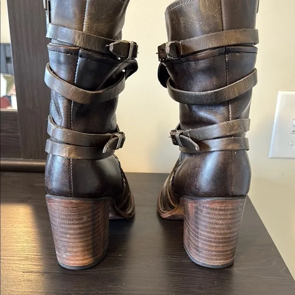 Freebird by Steven Brown Heeled Boots with Straps