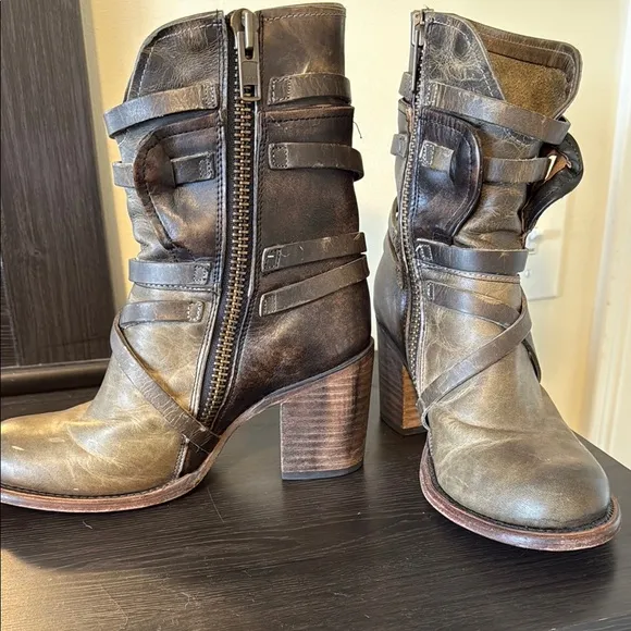 Freebird by Steven Brown Heeled Boots with Straps