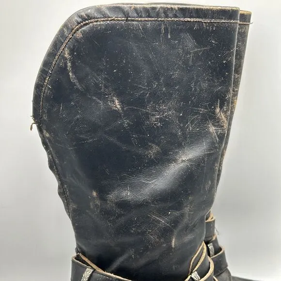 Freebird by Steven Drove Boots Womens 8 Drove Distressed Hippie Western Buckles