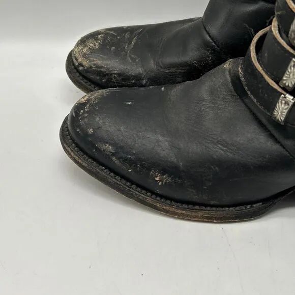 Freebird by Steven Drove Boots Womens 8 Drove Distressed Hippie Western Buckles