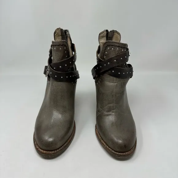 FREEBIRD By Steven Lion Rainbow Boots Strappy Booties Stacked Heel