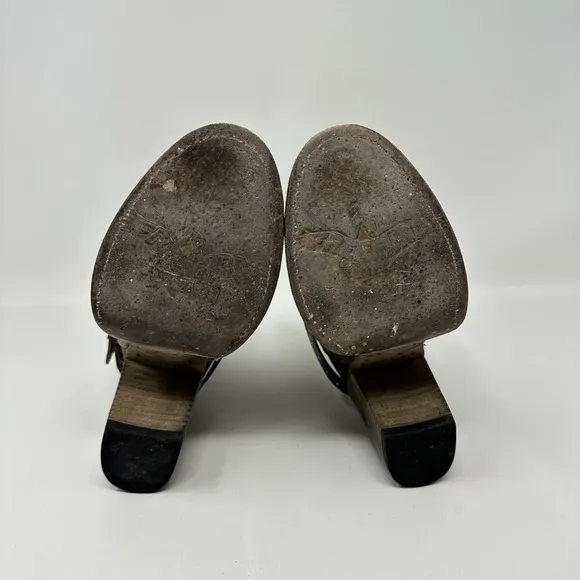 FREEBIRD By Steven Lion Rainbow Boots Strappy Booties Stacked Heel