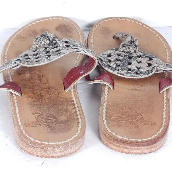 Freebird by Steven Women's Vallarta US9 Multi Leather Moon Stars Thong Sandals