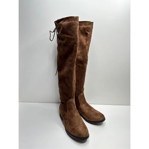 French Connection Over The Knee Boots Womens 6 Brown Jasper Boot New