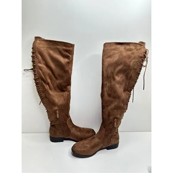 French Connection Over The Knee Boots Womens 6 Brown Jasper Boot New