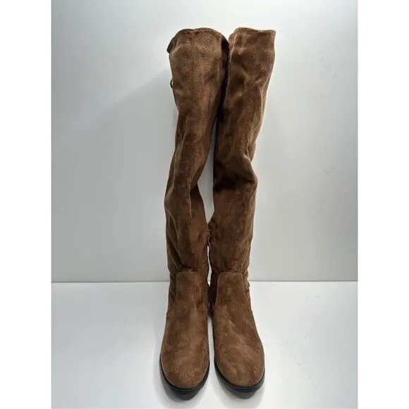 French Connection Over The Knee Boots Womens 6 Brown Jasper Boot New