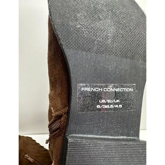 French Connection Over The Knee Boots Womens 6 Brown Jasper Boot New