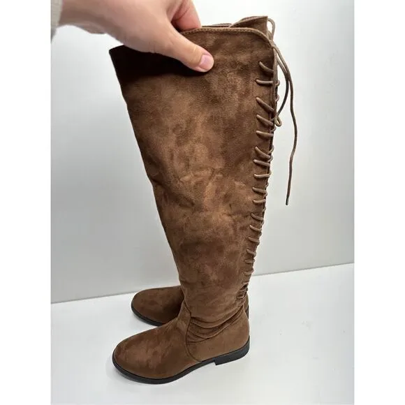 French Connection Over The Knee Boots Womens 6 Brown Jasper Boot New