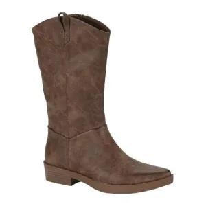 Frye &amp; Co Womens IVIE BROWN stacked heel cowboy boots