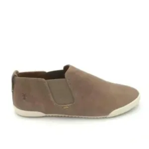 Frye  &quot;Melanie&quot; Chelsea Slip-On Leather Sneakers Loafers in Taupe Gray, Sz 8.5