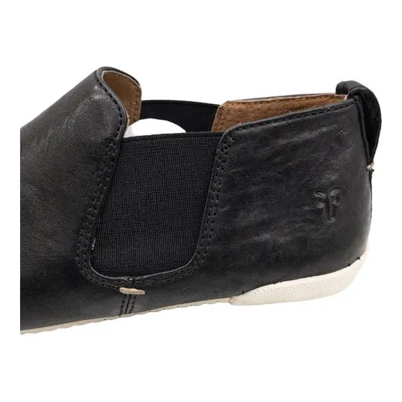 Frye Black Melanie Chelsea Slip On minimalist Leather Sneaker Loafers 5.5