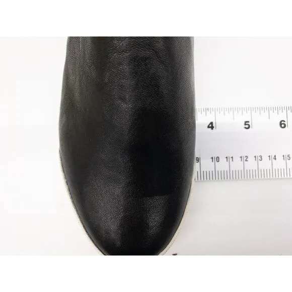 Frye Black Melanie Chelsea Slip On minimalist Leather Sneaker Loafers 5.5