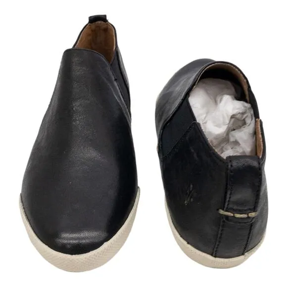 Frye Black Melanie Chelsea Slip On minimalist Leather Sneaker Loafers 5.5