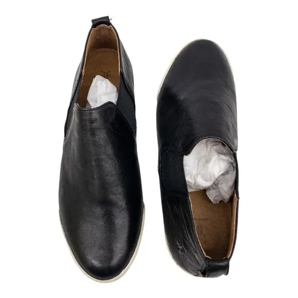 Frye Black Melanie Chelsea Slip On minimalist Leather Sneaker Loafers 5.5