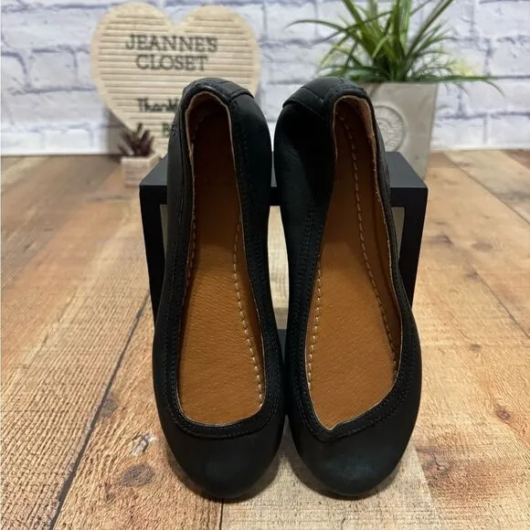 Frye Carson Women's Black Leather Ballet Flats Size 6.5