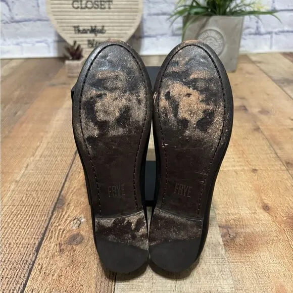 Frye Carson Women's Black Leather Ballet Flats Size 6.5