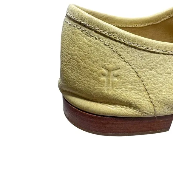 Frye Jillian 3474373 Off White Oxford Inspired Slip On Flats