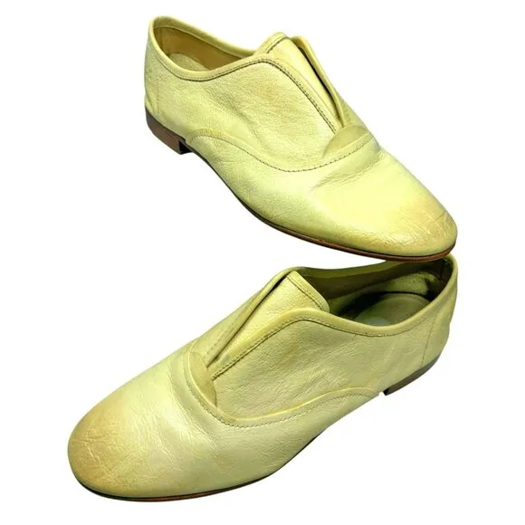 Frye Jillian 3474373 Off White Oxford Inspired Slip On Flats