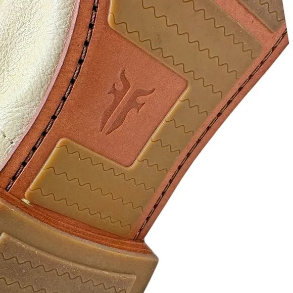 Frye Jillian 3474373 Off White Oxford Inspired Slip On Flats