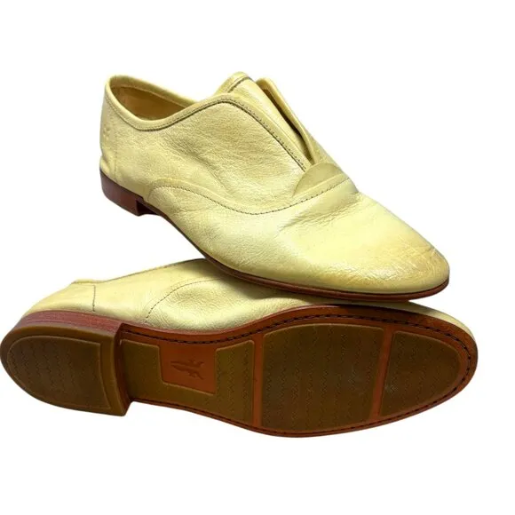 Frye Jillian 3474373 Off White Oxford Inspired Slip On Flats