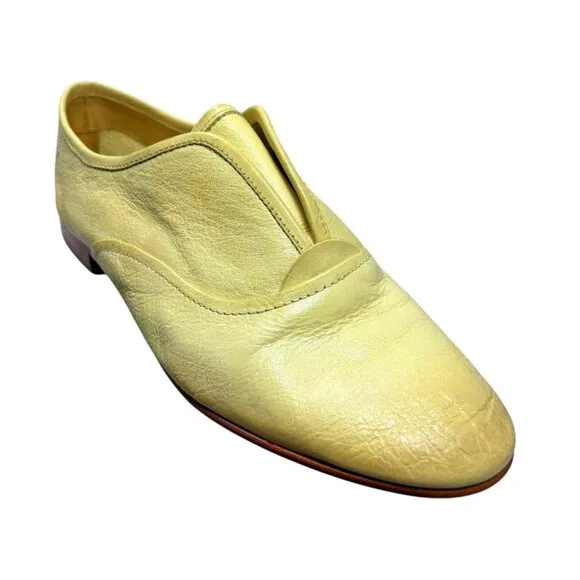 Frye Jillian 3474373 Off White Oxford Inspired Slip On Flats