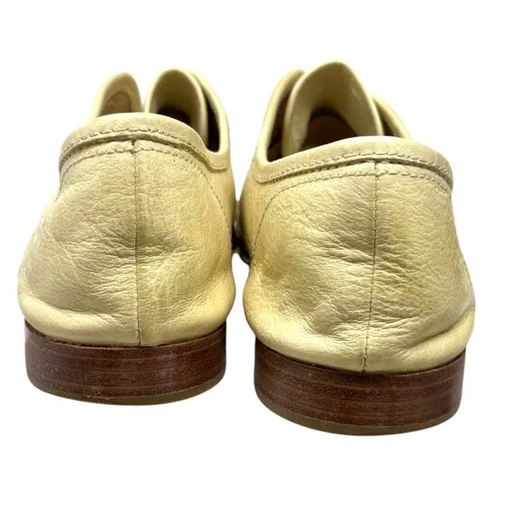 Frye Jillian 3474373 Off White Oxford Inspired Slip On Flats