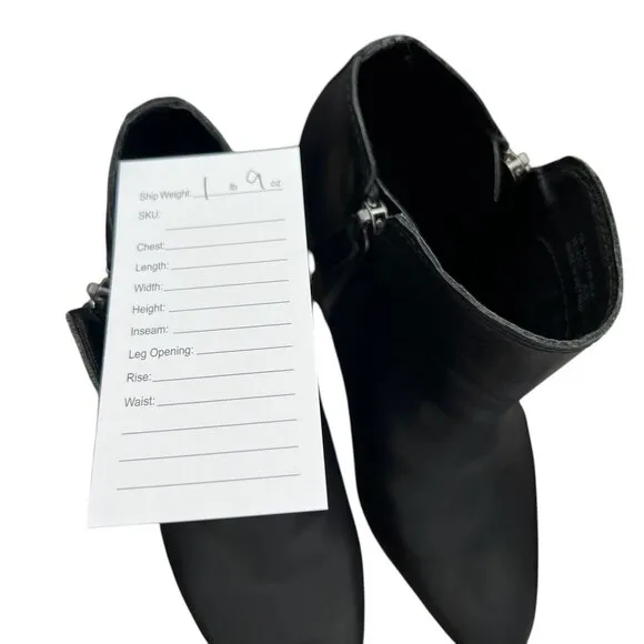 Frye Judith Double Zip Leather Almond Toe Block Heel Ankle Boots Black Size 7
