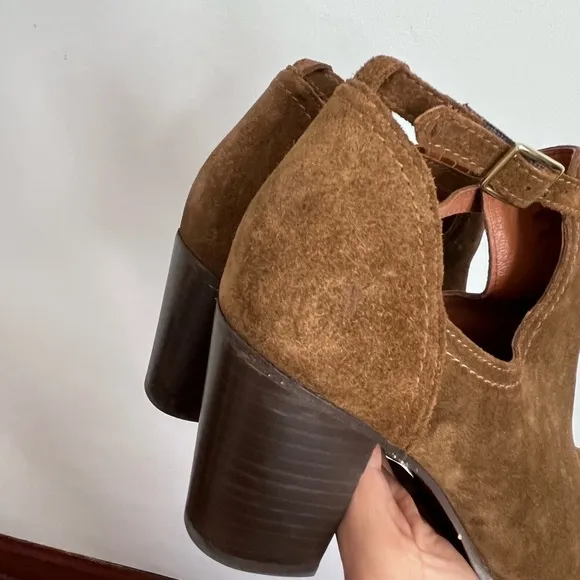 Frye Meghan Ankle Boots Women’s Size 10B Booties Brown Suede Heels