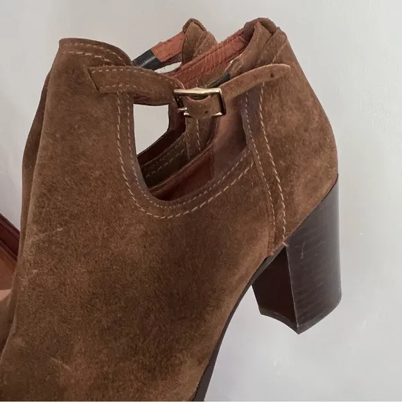 Frye Meghan Ankle Boots Women’s Size 10B Booties Brown Suede Heels