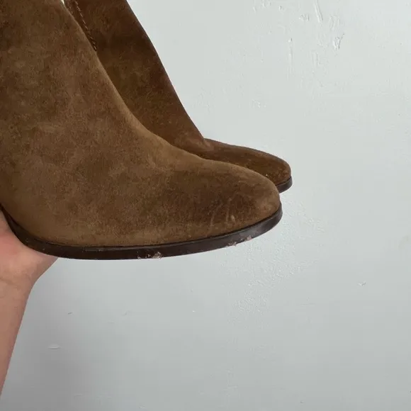 Frye Meghan Ankle Boots Women’s Size 10B Booties Brown Suede Heels