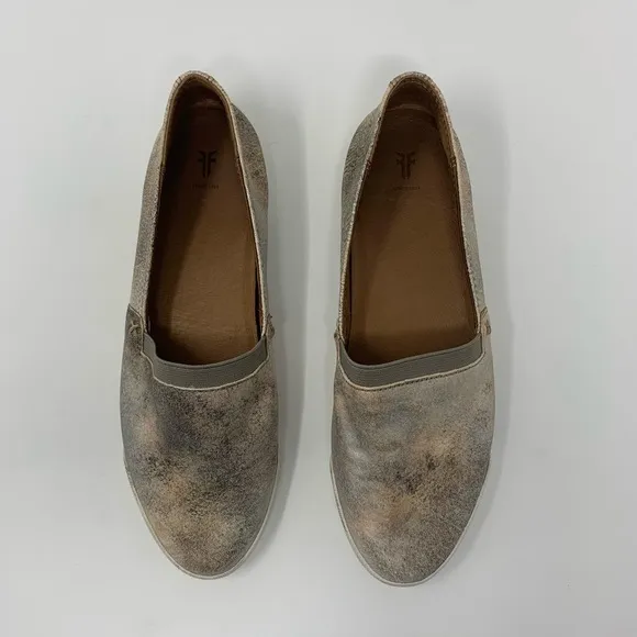 FRYE Melanie Slide On Leather Moonlight Flats Shoes Women Size 7 1/2