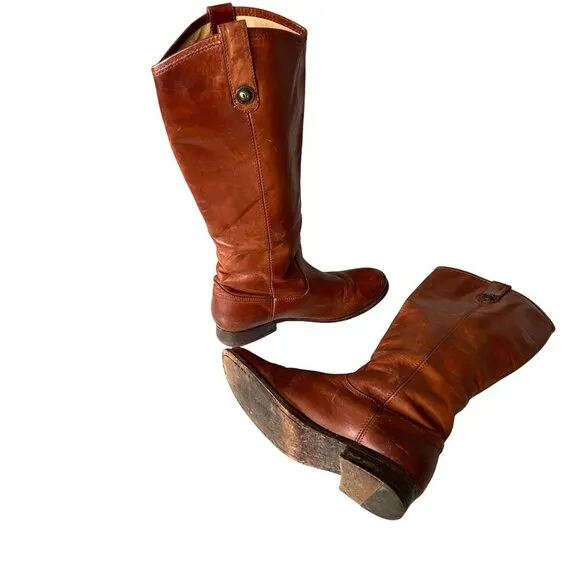 Frye Melissa Button 2 Wide Calf Leather Boot Women's 7.5B Equestrian Riding Boot