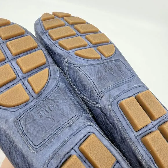 FRYE Reagan Campus Driver‎ Women 7 Leather Sapphire Loafers 72285