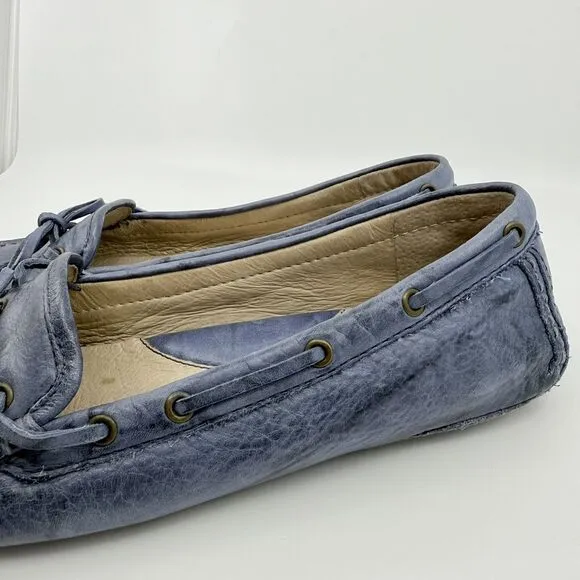 FRYE Reagan Campus Driver‎ Women 7 Leather Sapphire Loafers 72285