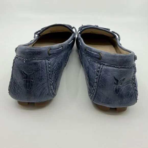 FRYE Reagan Campus Driver‎ Women 7 Leather Sapphire Loafers 72285