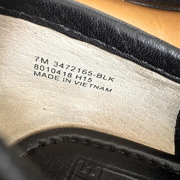 Frye Regina Black Leather Women's Ballet Flats Size 7