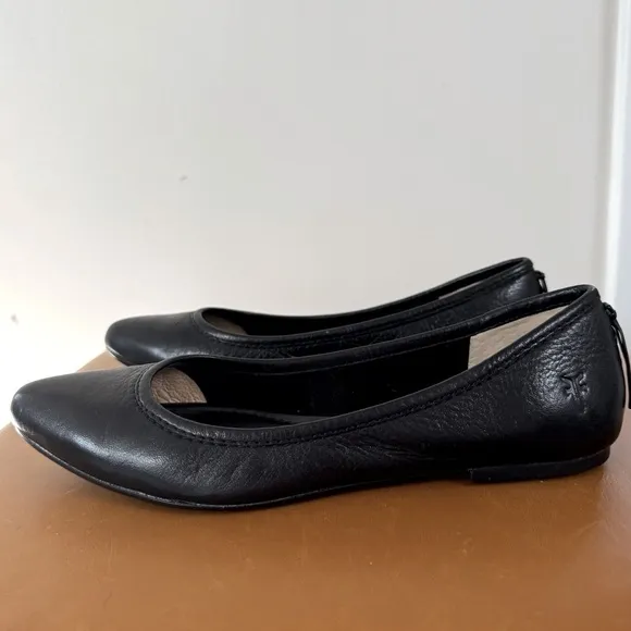 Frye Regina Black Leather Women's Ballet Flats Size 7
